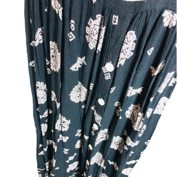 Bila Womens Black Sleeveless Maxi Straight Pencil Dress Hippie Boho Medium - Picture 3 of 7